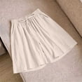 thumbnail image 7 of Binmer Women’s Drawstring Elastic Waist Casual Loungewear Shorts, Womens and Women's Khaki,Size M-3XL, 7 of 7