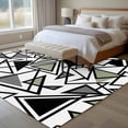 thumbnail image 4 of Sage Green Black Geometric Area Rugs 5'x7', Washable Small Throw Rugs for Laundry Room Playroom, Abstract Art Modern Line Indoor Outdoor Rug Non-Slip Low Pile Carpet Runner Reversible Floor Mats, 4 of 8