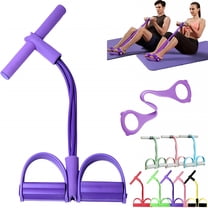 BESTSKY 4 Tube Pedal Ankle Puller Resistance Bands, Elastic Yoga Pedal Puller Resistance Band, Sit Up Exercise Equipment for Women Men Fitness Beginners