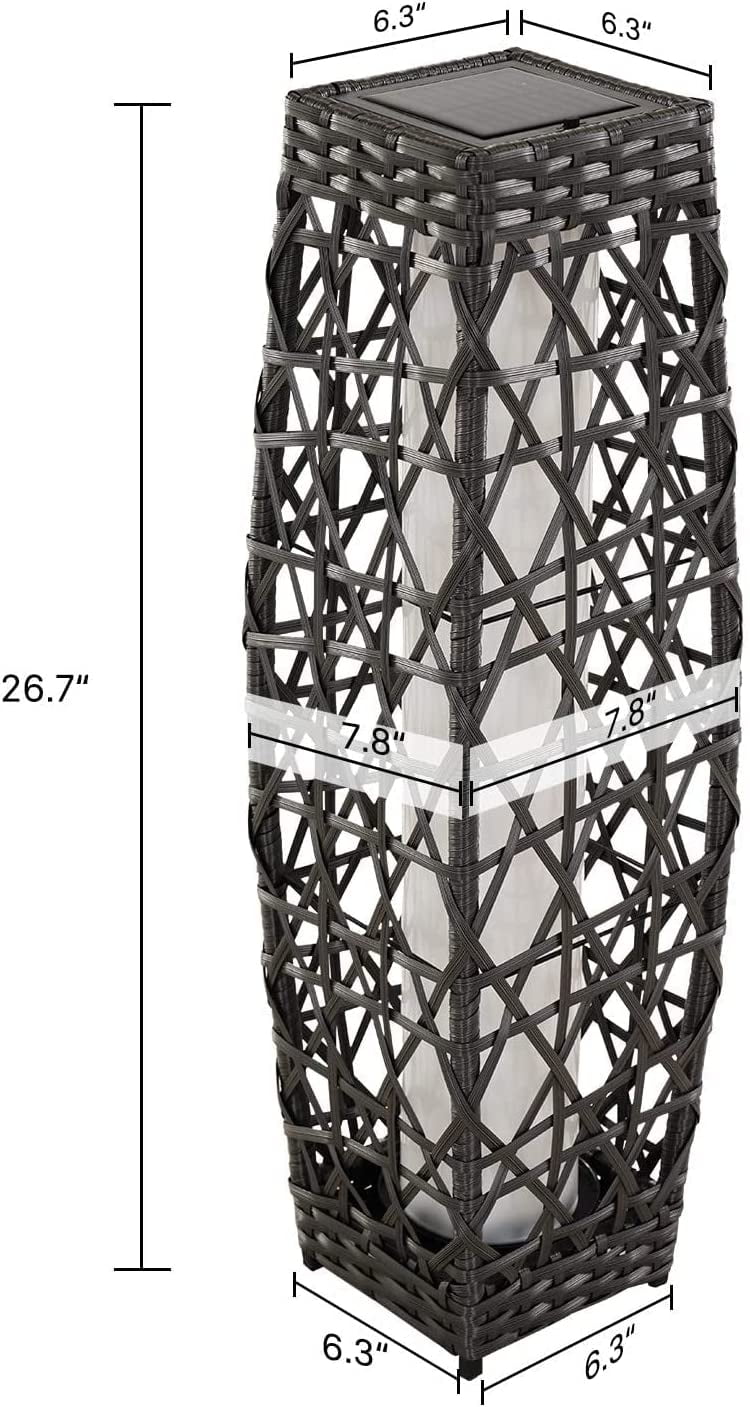 Grand Patio Outdoor Solar-Powered Woven Resin Wicker Floor