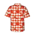 thumbnail image 3 of Picia Tomatoes And Chili Gentle Cotton Regular Fit Short Sleeve Casual Hawaiian Shirt for Men-XX-Large, 3 of 9