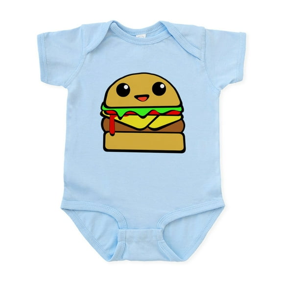 CafePress - Kawaii Cheeseburger Body Suit - Baby Light Bodysuit, Size Newborn - 24 Months