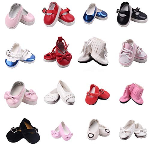 TOYYSB 6 Pairs of Shoes Fits 14.5 inch American Wellie Wishers Dolls 100% Get Boots