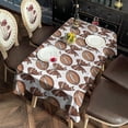 thumbnail image 3 of Brown Footballs and Bows Pattern Rectangle Tablecloth 60"x102",Waterproof Polyester Rectangle Table Cloth, Wipeable Spillproof Polyester Tablecloth for Dining, Camping, Indoor and Outdoor, 3 of 6