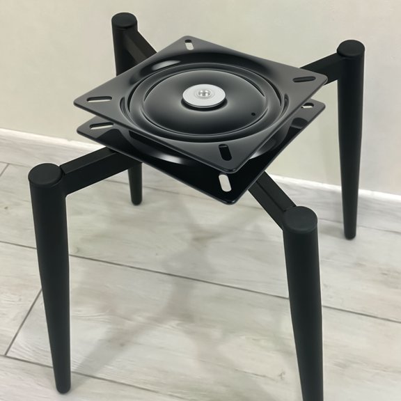 2Pcs Seat Swivel Plate Heavy Duty Steel Full Ball Even Load Distribution 360 Degree Rotating Seat Replacement for Bar Stool Boat Chair Table