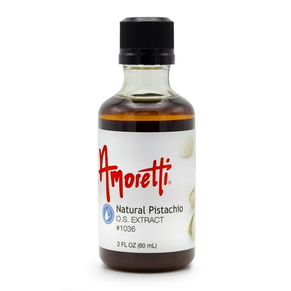 Amoretti - Natural Pistachio Extract Oil Soluble 2 oz - Highly Concentrated & Perfect For Pastry or Savory applications, Preservative Free, Vegan, Kosher Pareve, TTB Approved, Non-GMO