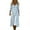 Light Blue, variant on Tnhcen Women's Bohemian V Neck Long Sleeve Plaid Print Maxi Dress Nylon Spandex Matte Finish Casual Dress Plus Size S-2XL Loose Flowy Daily Outfit Beach Party Wear