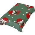 thumbnail image 5 of SKYSONIC Santa Claus Tablecloth Waterproof Washable Polyester Square Table Cover Durable Tablecloth for Kitchen Dining Table Party Decor (54 X 54 Inch), 5 of 7