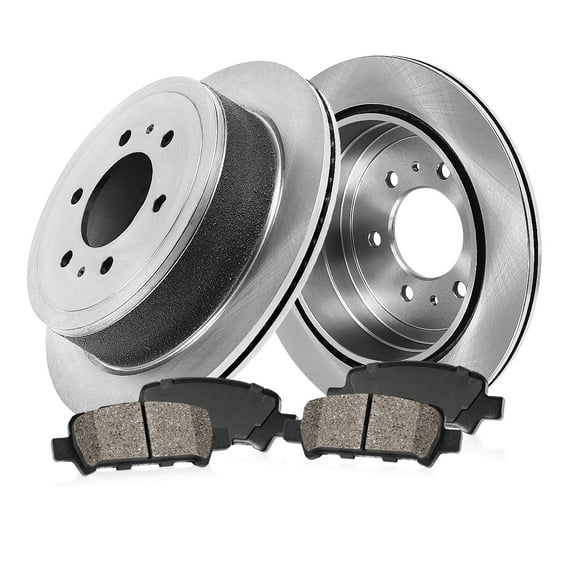 Callahan Brake Parts Brake Kit for Nissan TITAN 2017-2024 Rear Replacement Brake Rotors with Ceramic Brake Pads EBYK038576
