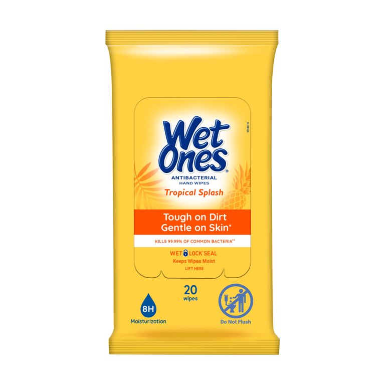 Wet Ones Antibacterial Hand Wipes, Tropical Splash, 200 Count photo 7