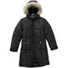 Girls' Quilted Coat With Fur-Trim Detachable Hood