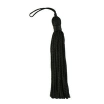 3" (7.5cm) Basic Chainette Tassel | Craft Tassel # RT03,, Pure Black #K9 (Jet Black) Set of 10
