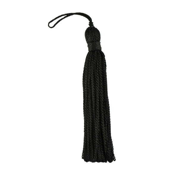 3" (7.5cm) Basic Chainette Tassel | Craft Tassel # RT03,, Pure Black #K9 (Jet Black) Set of 10