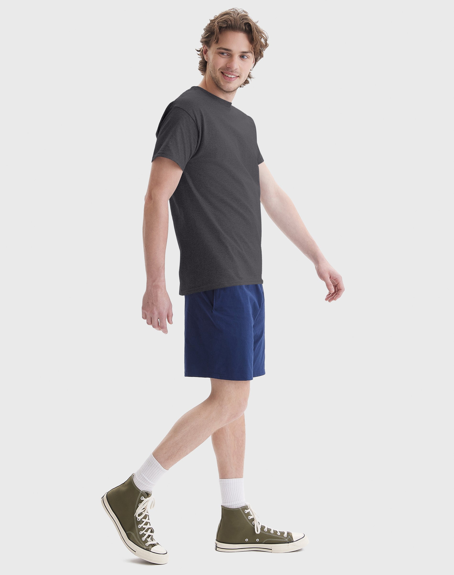 Hanes Authentic Men's Short Sleeve Crewneck T-Shirt, Big and Tall Sizes Available S-5XL