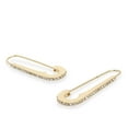 thumbnail image 4 of Madden NYC Women's Gold Tone Punk Safety Pin Earrings, 4 of 4
