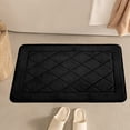 thumbnail image 6 of sruoe Bath Mat Rugs, Bath Mats for Bathroom Floor, Extra Absorbent Quick Dry Bathroom Mats, Washable Bath Rugs and Mats, Bath Carpet for Shower, Polyester, Black, 6 of 6