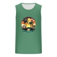 thumbnail image 4 of ALLLIST Summer Tank Tops Men Cotton Hawaiian Pullover Green Breathable Underwear for Men Size S-2XL, 4 of 5
