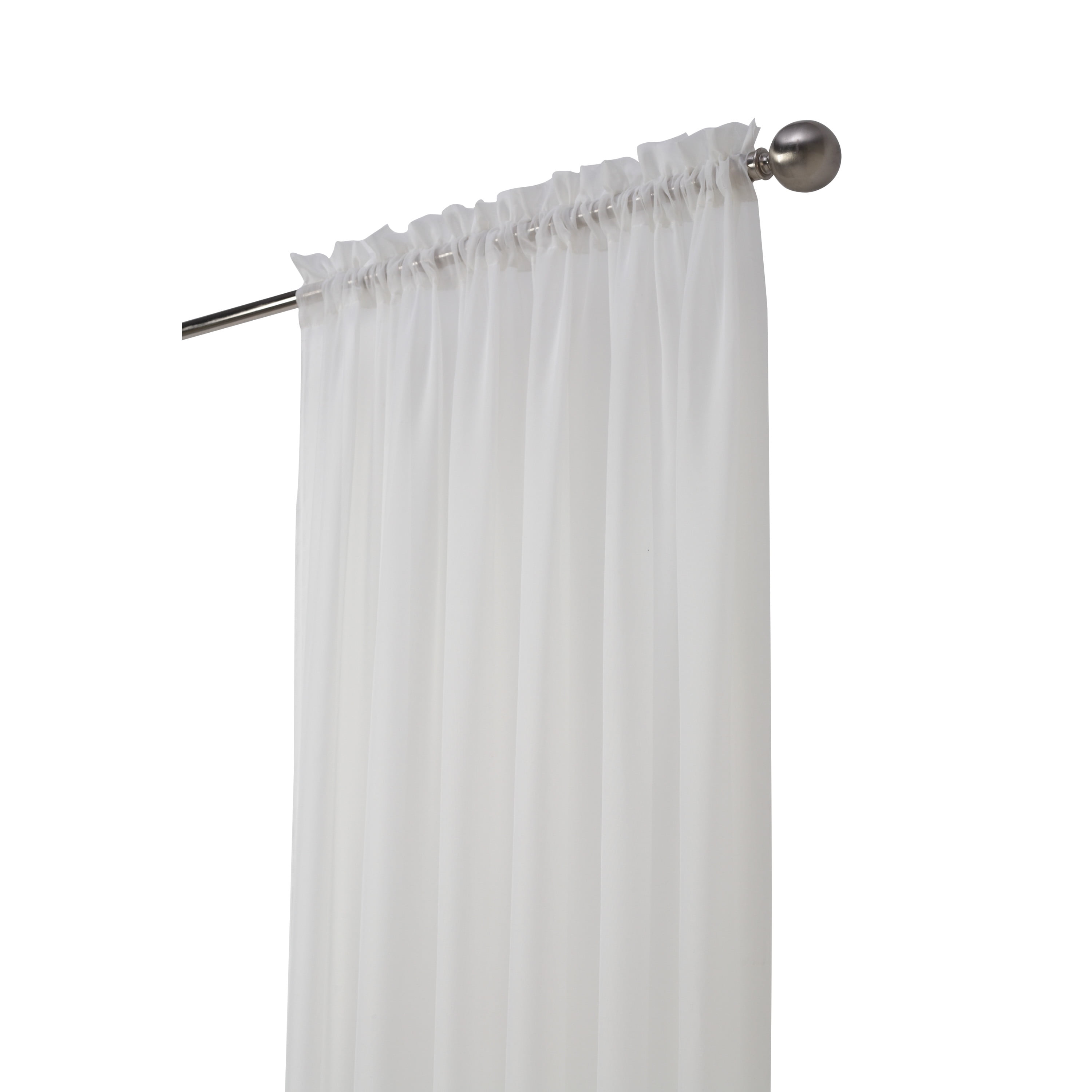 Rhythm Rod Pocket European Style High Curtain Voile 54" x 84" in Eggshell