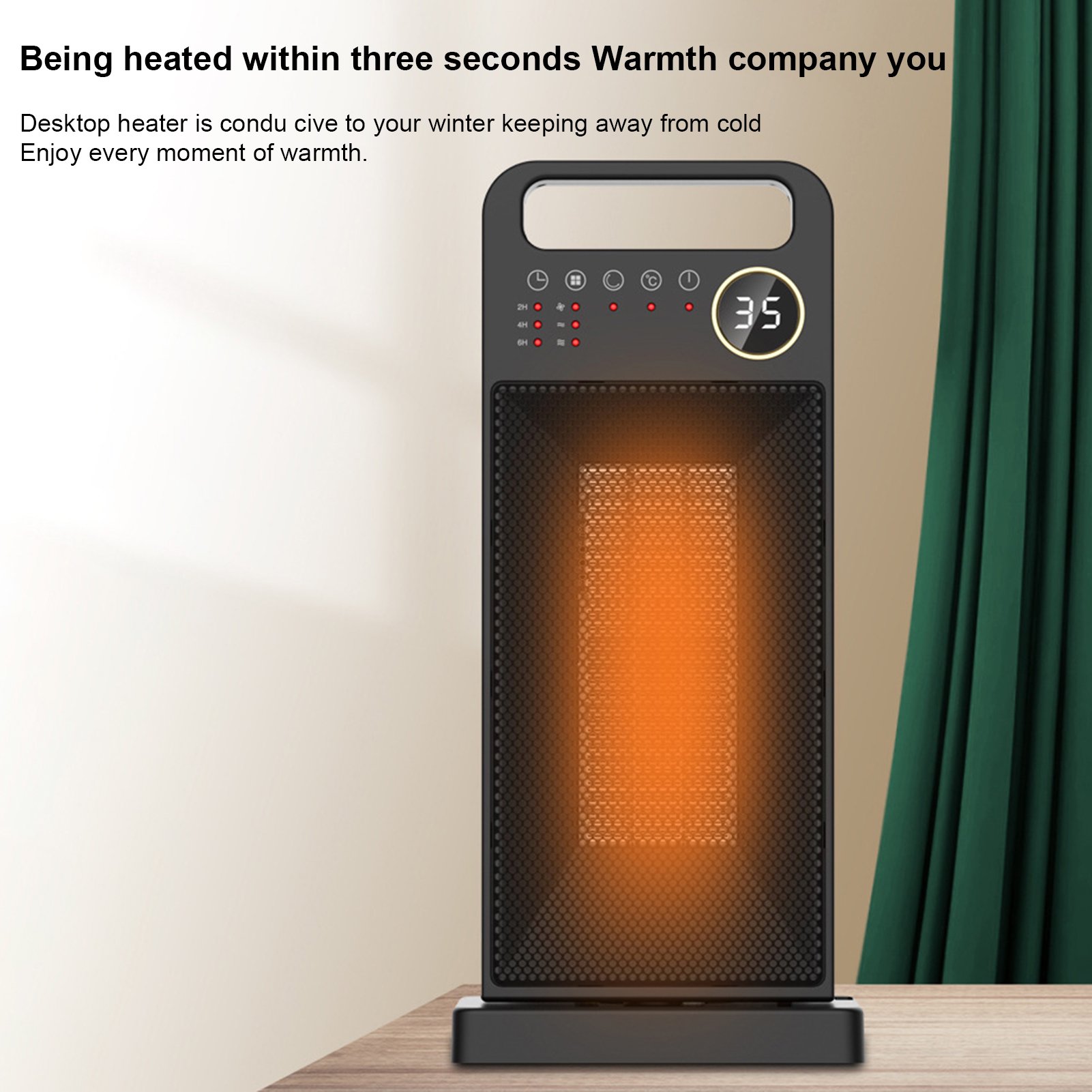 1 Set Space Heater Ceramic Remote Adjustment Smart Timing Keep Warmth PC  Portable Space Tower Heater for Indoor | Walmart Canada