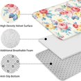 thumbnail image 5 of Pioneer Flower Floral Print Pattern Bathroom Rugs Sets 3 Piece,Toilet Cover Set,Absorbent Non Slip Bathroom Mats Sets with U-Shaped Contour Rug Toilet Rug Set, 5 of 5