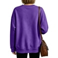 thumbnail image 5 of IAJDKMEK Sweatshirts for Women Loose Fit Round Neck — Long Sleeve Top, Fall Tops for Women Solid Casual Wear, 5 of 7