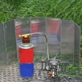 thumbnail image 3 of FUEENIRVA Outdoor Stove Windscreen Aluminum Alloy Folding Wind Screen for Camping and Bbq Use, 3 of 6