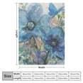 thumbnail image 4 of Orinice Flower Butterfly Watercolor Painting Soft Blanket for All Seasons, Lightweight Blanket Living Room Sofa Decoration , Durable Blanket Available in a variety of sizes, 4 of 6