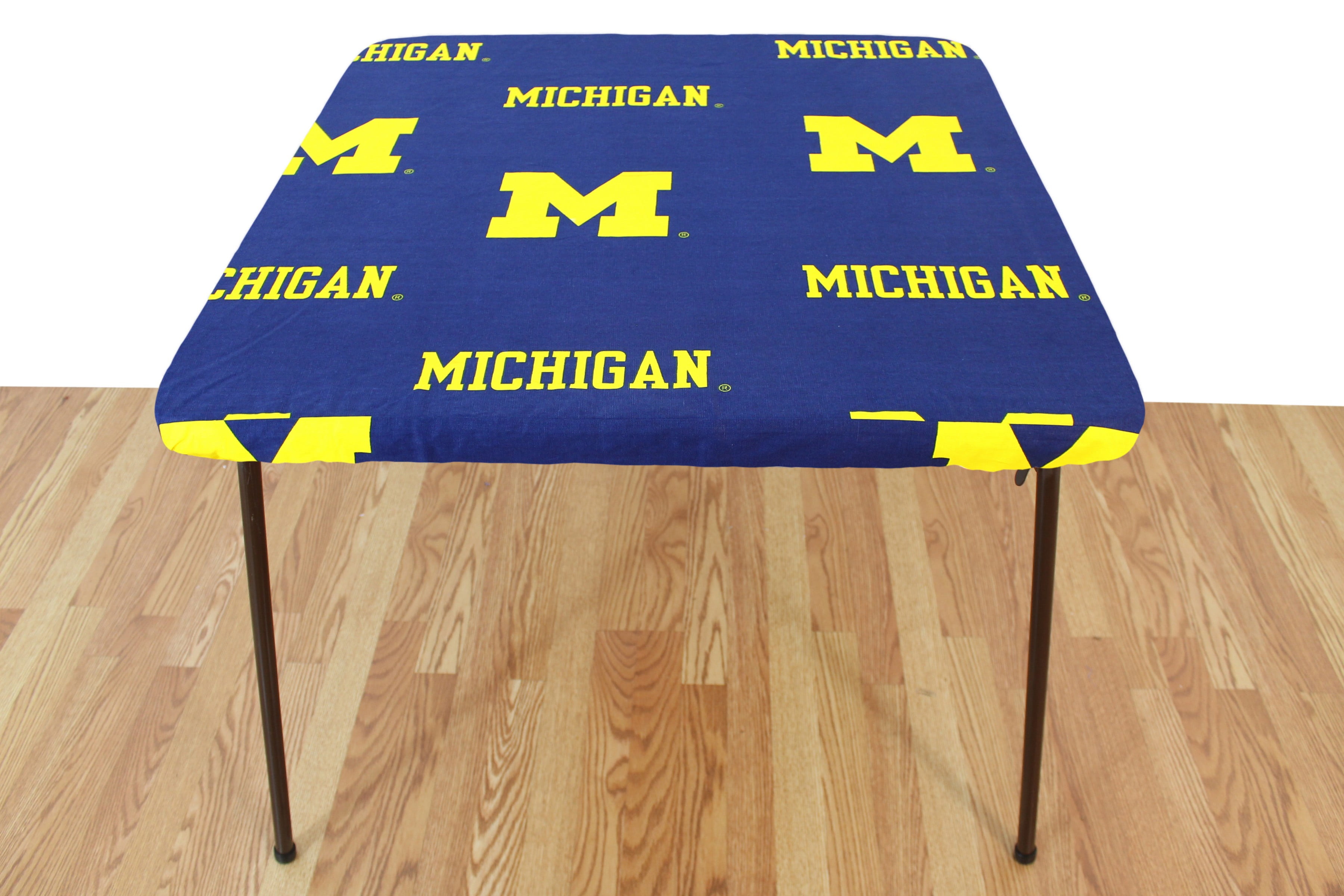 College Covers Fan Shop Michigan Wolverines Fitted Card Table Cover