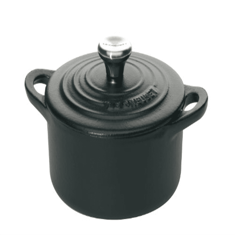 Le Creuset Enameled Cast-Iron Mini Cocotte, 1/3-Quart, Matte Black