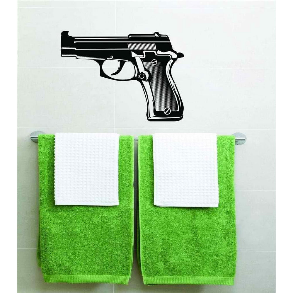 Custom Wall Decal Gun Firearm Handgun Weapon Vinyl Wall Halloween Party