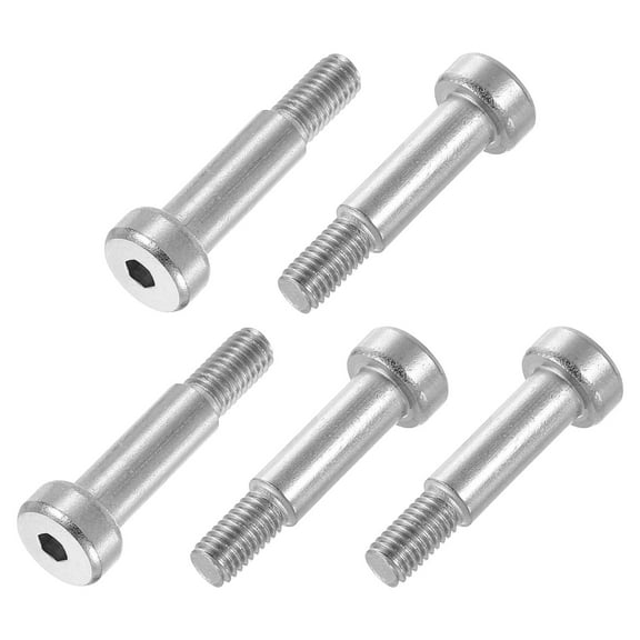 Uxcell 12 Pack 304 Stainless Steel Shoulder Bolt 6mm Shoulder Dia 16mm Shoulder Length M5 Thread Hex Socket Shoulder Bolts for Textile Hydraulic Injection Molding Machinery Industries