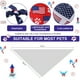 thumbnail image 2 of Paquete de 2 pañuelos para perros del 4 de julio, suministros para fiestas caninas del Día de la Independencia, bufanda triangular para mascotas, pañuelo para la cabeza para mascotas, 2 of 5