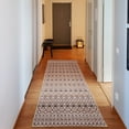 thumbnail image 1 of Ethnic Decorative Rug, Tribal Style Abstract Mesh Pattern of Oval Grid Motif Folkloric Artwork, Quality Carpet for Bedroom Dorm and Living Room, 6 Sizes, Chocolate Beige, by Ambesonne, 1 of 2