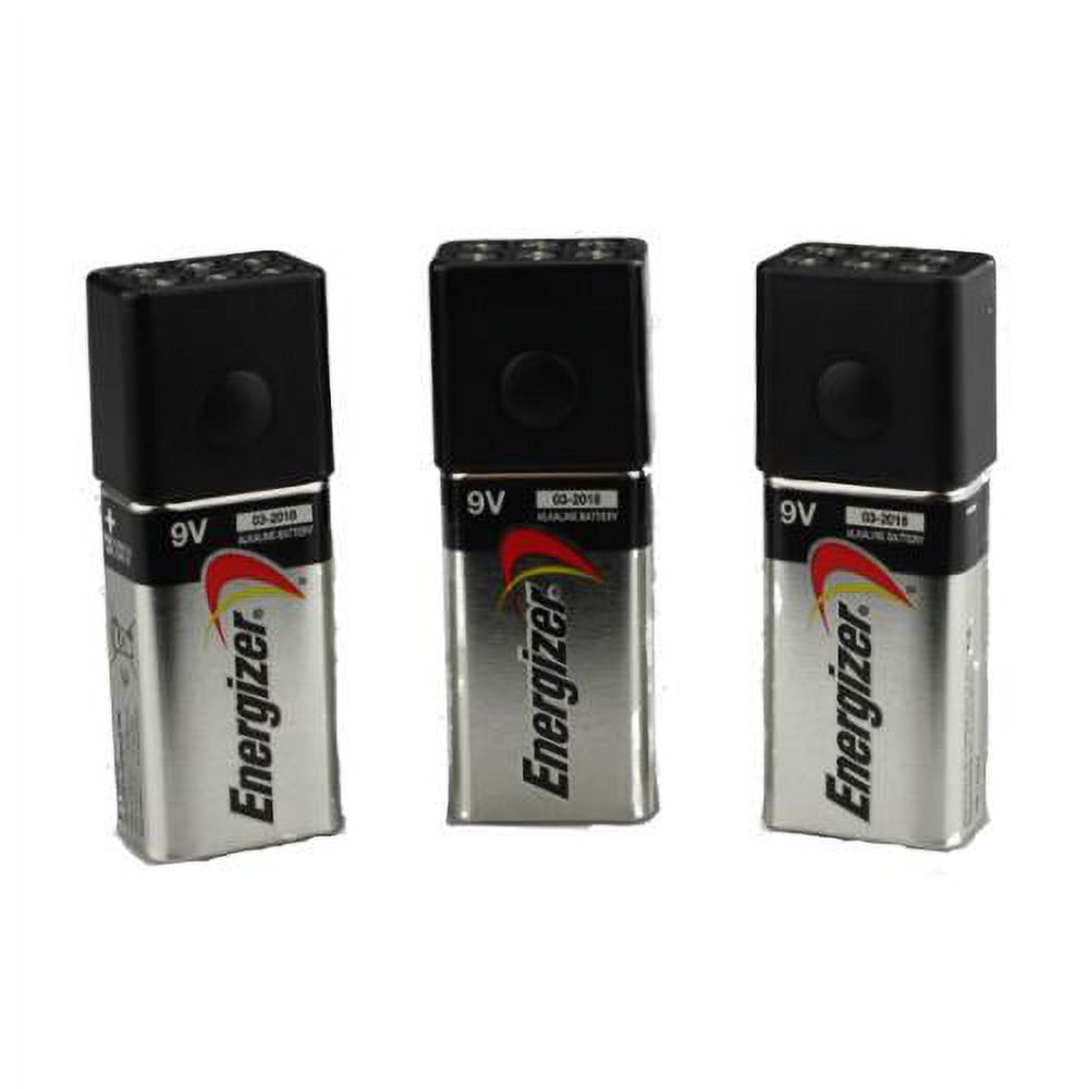 3-Pack of Blocklite 6 LED Mini Flashlights w/Energizer 9 Volt Batteries - image 2 of 2