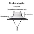 thumbnail image 3 of gcong 2-in-1 Hat Fan, Wide Brim Solar Fan Hat-Solar & USB Charging, Outdoor Sun Hat with 2 Fan, UPF50+, 3 of 5