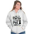 thumbnail image 5 of Cat Loving Introverts Funny Party Zip Hoodie Sweatshirt Women Brisco Brands X, 5 of 5