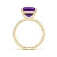 thumbnail image 2 of ANGARA Natural 6.5 ct Amethyst Criss-Cross Split Shank Cocktail Ring in 14K Yellow Gold for Women (Size-14x10mm) | February Birthstone, Anniversary, Jewelry Gift for Women | Natural Amethyst Ring, 2 of 9