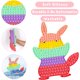 thumbnail image 3 of Juguete sensorial Fidget HUOGUO Push Popper Rainbow Rabbit, 3 of 5