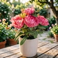 thumbnail image 6 of cpengpj Lifelike Layered Peony Artificial Floral Bonsai, Fade Resistant Plastic, for Living Room Space Livening, 1 Piece, 6 of 6