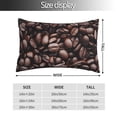 thumbnail image 2 of Goofa Coffee Bean Print Plush Throw Pillow Case, Soft Velvet with Hidden Zipper, Decorative Cushion Cover for Sofa, Bed, Car, and Home Décor-16"x24", 2 of 6