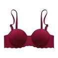 thumbnail image 4 of Woman Sexy Bras Push Up Seamless Underwear Wireless Lingerie Convertible Straps Burgundy 34/75AB YIWEI, 4 of 11
