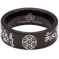 thumbnail image 5 of Tibetan Prayer Tungsten Carbide Ring, 5 of 9