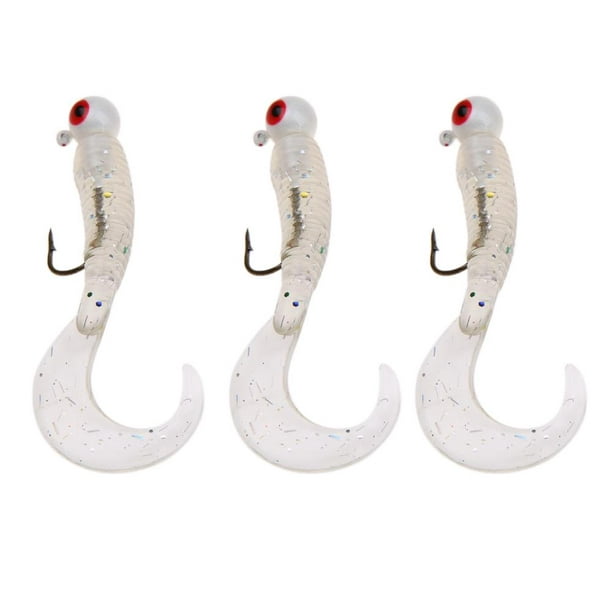 Jig Lead Head Hooks Soft Baits Lures Curly Tail Worms Fishing Lures  Kits,17pcs/lot, Soft Plastic Lures -  Canada