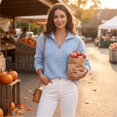 thumbnail image 4 of Women's Fall Long Sleeve Quarter Zip Knit Sweater Pullover Tops, Ribbed Collared Mock Neck Loose Dressy Tops, Business Casual Winter Layering Outfits L, 4 of 9