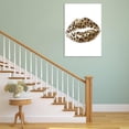 thumbnail image 3 of Mudket Gold Glitter Leopard Print Lip Kiss Canvas Wall Art, Fashion Glam Makeup Wall Decor Pictures Waterproof Print for Girls Bedroom Bathroom Home Decor , Framed Ready to Hang - 12"L x 8"W, 3 of 9