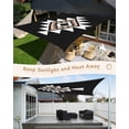 thumbnail image 3 of Black White Beige Boho Sun Shade Sail 12'x16' Rectangle Outdoor Shade Canopy, Western Geometric Aesthetic Porch Shades Outdoor Sun Blocking Screen, Sunshade Cloth Covers for Patio/Deck/Garden, 3 of 5