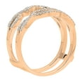 thumbnail image 2 of Dazzlingrock Collection 0.35 Carat (ctw) Round Diamond Ladies Anniversary Double Ring 1/3 CT, 14K Rose Gold, Size 8, 2 of 6