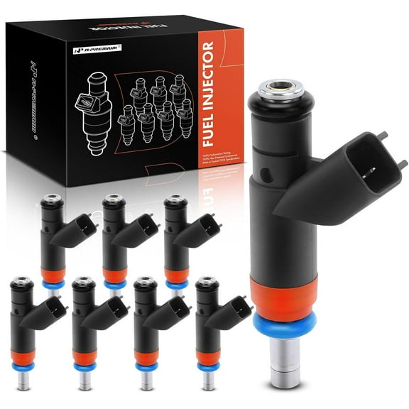 A-Premium Fuel Injectors Compatible with Ram 1500, 2500, 3500 & Dodge Ram 1500, Ram 2500, Ram 3500 2009, Charger, Durango, Challenger, Magnum & Jeep Grand Cherokee & Chrysler 300, Aspen 8-PC Set