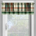 thumbnail image 4 of Ambesonne Buffalo Plaid Window Valance, Timber Classic Tartan, 42" X 18", Teal Eggshell Cinnamon, 4 of 5