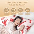 Body Pillow Cover Cute Red Cartoon Lobster Soft Body Pillow